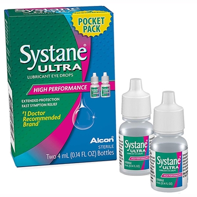 Systane Pocket Pack Ultra High Performance Lubricant Eye Drops 0.14oz / 4ml x 2