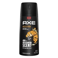 Axe 48H High Definition Scent Deodorant Bodyspray Gold Citron Cool Citrus  White Wood Scent 4oz / 113g