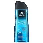 Adidas Ice Dive 3 In 1 Shower Gel Cool and Aquatic With Marine Extract 13.5oz / 400ml