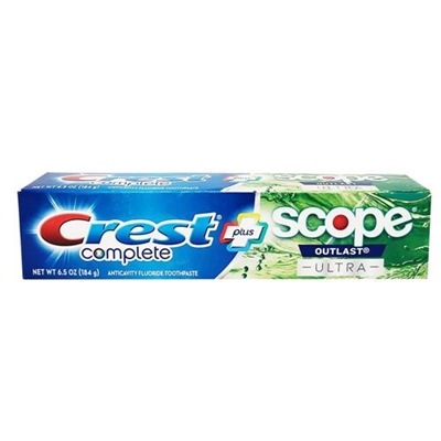 Crest Complete + scope Outlast Ultra Toothpaste 6.5oz / 184g