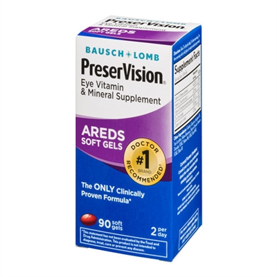 Bausch + Lomb PreserVision Areds Soft Gels 90 Softgels