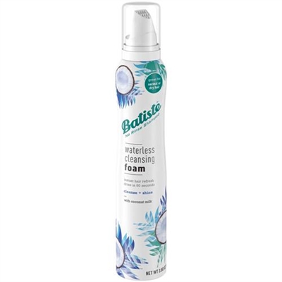 Batiste No Rinse Shampoo Waterless Cleansing Foam With Coconut Milk 3.6oz / 102g