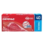 Cryovac Pro Strength Resealable Freezer Quart Bags 40 Bags