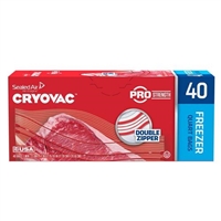 Cryovac Pro Strength Resealable Freezer Quart Bags 40 Bags