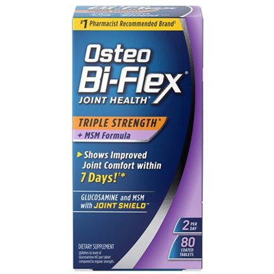 Osteo BiFlex Joint Health Triple Strength + MSM Formula 80 Coated Tablets