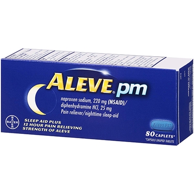 Aleve PM Pain Reliever Nigttime Sleep Aid 80 Caplets