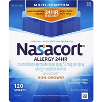 Nasacort Non Drowsy 24 HR Allergy Nasal Spray 120 Sprays 0.57oz / 16.9ml