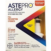 Astepro Allergy Antihistamine Nasal Spray 2x120 Metered Sprays 1.56oz / 46ml