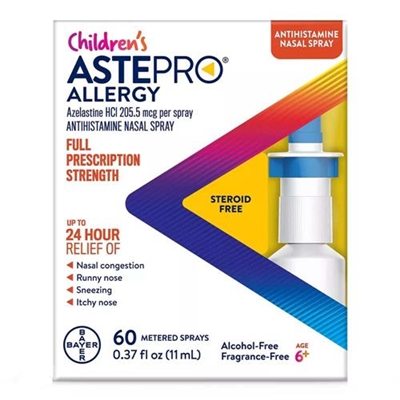 Astepro Childrens Allergy Antihistamine Nasal Spray 60 Metered Sprays 0.37oz / 11ml