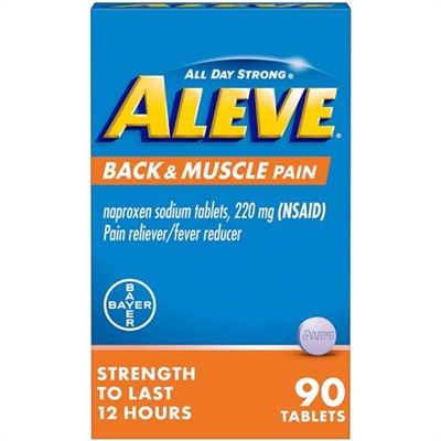 Aleve Back and Muscle Pain Reliever 90 Tablets