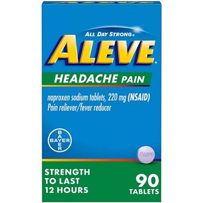 Aleve Headache Pain Reliever 90 Tablets