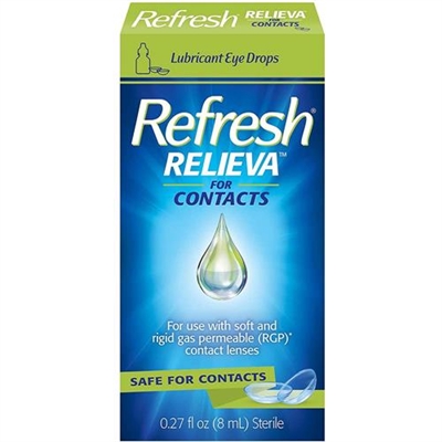 Refresh Relieva for Contacts Lubricant Eye Drops 0.27oz / 8ml