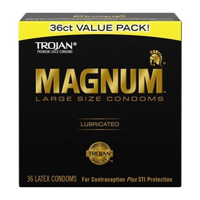 Trojan Magnum Large Size Lubricated Condoms 36 Count