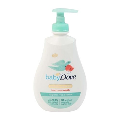 Dove Baby Head To Toe Wash Sensitive Skin Fragrance Free 400ml