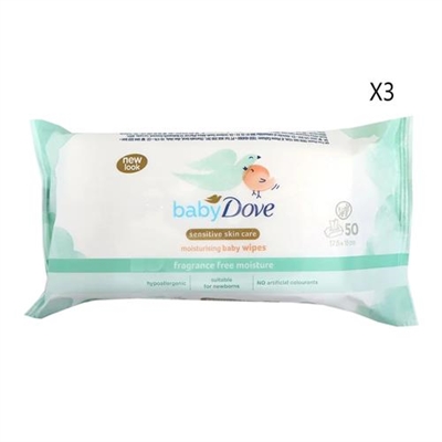 Dove Baby Sensitive Skin Moisturizing Baby Wipes 50ct 3 Packs