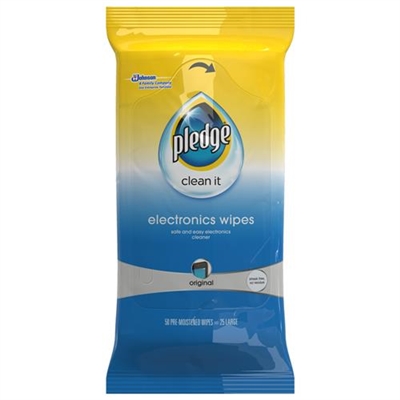 Pledge Clean It Electronic Wipes Original 50 Pre Moistened Wipes