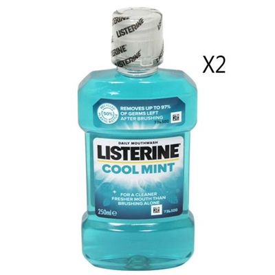Listerine Daily Mouthwash Cool Mint 250ml 2 Packs