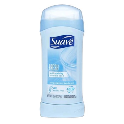 Suave Fresh Invisible Solid Antiperspirant Deodorant Stick 2.6oz / 74g