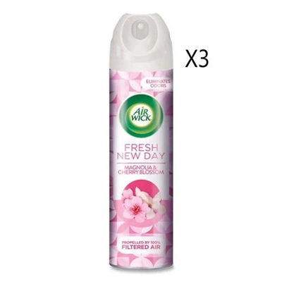 Air Wick Fresh New Day Air Freshener Magnolia And Cherry Blossom 8oz / 226g 3 Packs