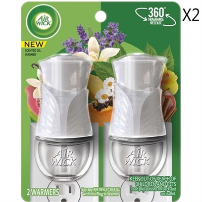 Air Wick Plug In Scented Oil Warmer 2 Count 2 Packs