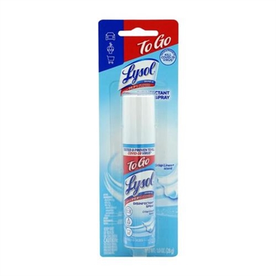 Lysol To Go Disinfectant Spray Crisp Linen Scent 1oz / 28g