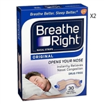 Breathe Right Original 30 Small/Medium Tan Strips 2 Packs