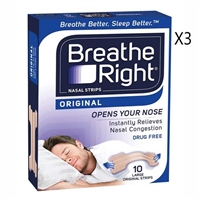 Breathe Right Original 30 Large Tan Strips 3 Packs