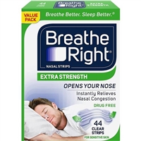 Breathe Right Extra Strength Sensitive Skin 44 Clear Strips