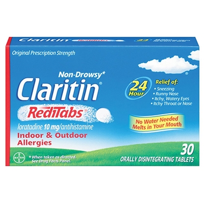 Claritin NonDrowsy RediTabs 24HR Indoor  Outdoor Allergies 30 Tablets
