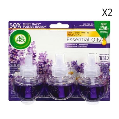 Air Wick Scented Oil Lavender And Chamomile 3 Refills 2 Packs