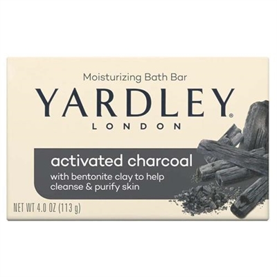 Yardley Activated Charcoal Moisturizing Bath Bar 4oz / 113g