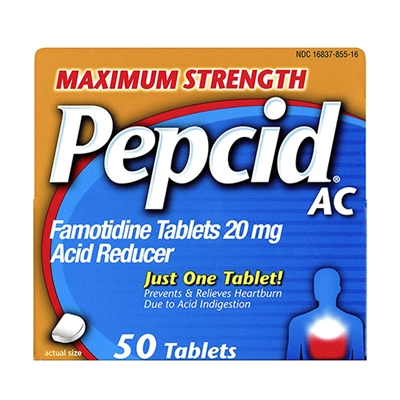 Pepcid AC Maximum Strength Acid Reducer 50 Tablets