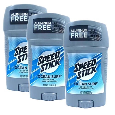 Speed Stick Ocean Surf Aluminum Free Deodorant 1.8oz / 51g 3 Packs