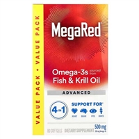 Schiff MegaRed Advanced 4 In 1 Omega 3 Fish  Krill Oil 80 Softgels