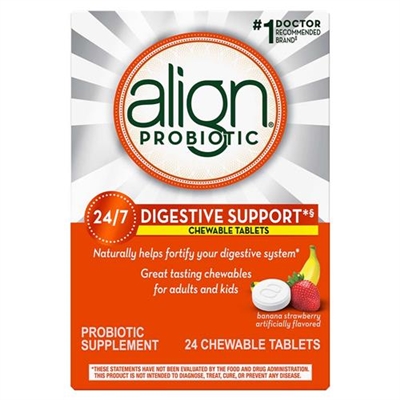 Align Probiotic 24/7 Digestive Support 24 Chewable Tablets