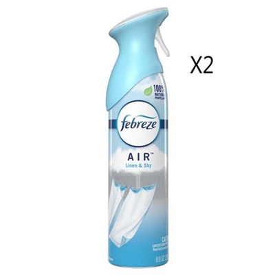 Febreze Odor Eliminating Air Freshener Air Linen And Sky 8.8oz / 250g 2 Packs