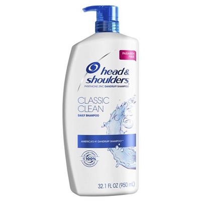 Head And Shoulders 2 In 1 Dandruff Shampoo Classic Clean 32.1oz / 950ml