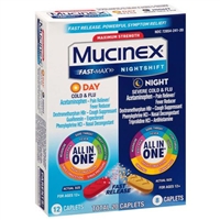 Mucinex Day And Night Fast Max Night Shift Cold And Flu 20 Caplets