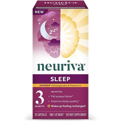 Schiff Neuriva Sleep Support with Shoden Ashwagandha  Melatonin 30 Capsules