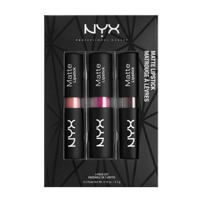 NYX Matte Lipstick 3 Piece Set