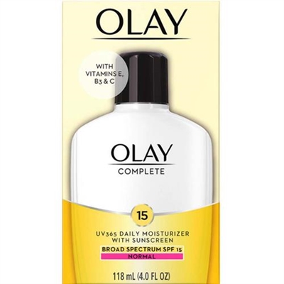 Olay Complete UV365 Daily Moisturizer SPF 15 Normal 4oz / 118ml
