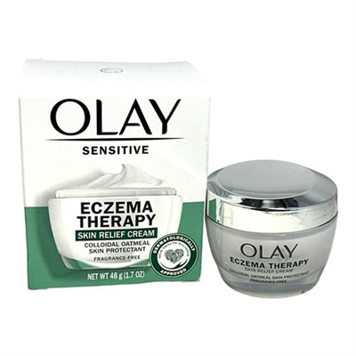 Olay Sensitive Eczema Therapy Skin Relief Cream Fragrance Free 1.7oz / 48g