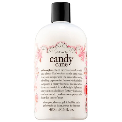 Philosophy Candy Cane Shampoo, Shower Gel & Bubble Bath 16oz / 480ml