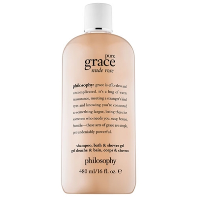 Philosophy Pure Grace Nude Rose Shampoo, Bath, & Shower Gel 16oz / 480ml