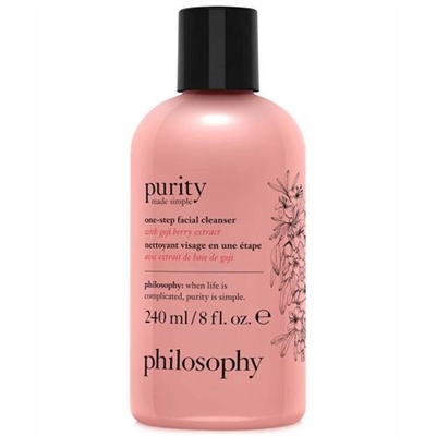 Philosophy Purity Made Simple One Step Facial Cleanser With Goji Berry Extract 8oz / 240ml