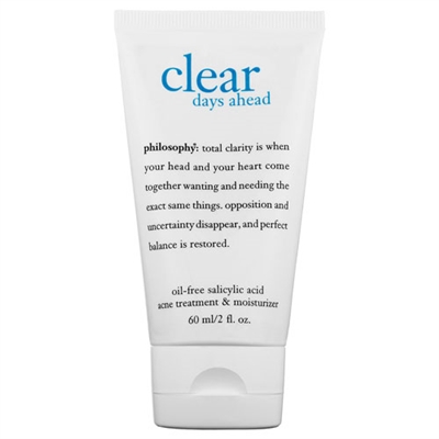 Philosophy Clear Days Ahead Oil Free Acne Treatment & Moisturizer 2 oz / 60ml