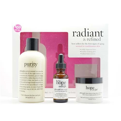 Philosophy Radiant & Refined For Normal To Combination Skin 3 Pieces Set