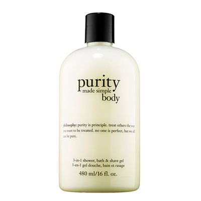 Philosophy Purity Made Simple Body 3In1 Shower, Bath,  Shave Gel 16oz / 480ml