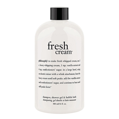 Philosophy Fresh Cream Shampoo, Shower Gel, & Bubble Bath 16oz / 480ml