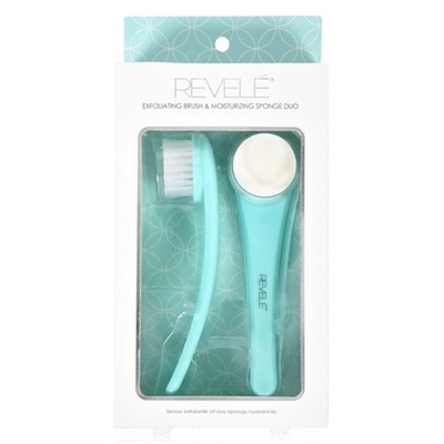 Revele Exfoliating Brush  Moisturizing Sponge Duo